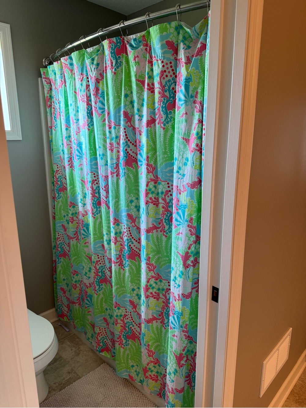 Lilly Pulitzer Checking In Shower Curtain